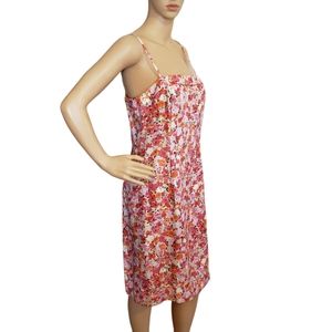Ann Taylor Silk Halter Summer Floral Dress Size 8P